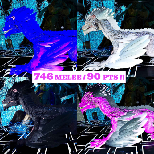 746 MELEE (90PTS) Rock Drake ARK Survival Ascended ASA PVE PC/XBOX/PS Rockdrake