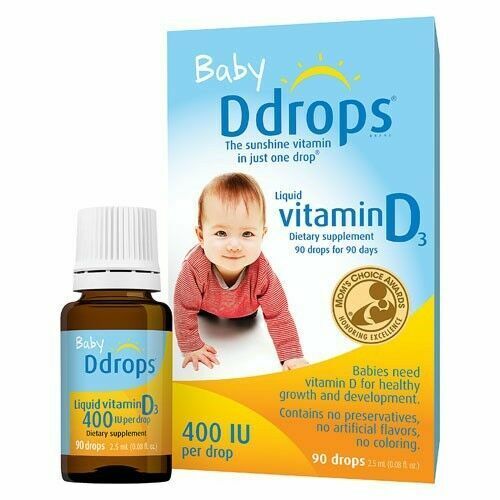 Organic Baby D Drops – Liquid Vitamin D3 Supplement – 3 pack – 15 drops per