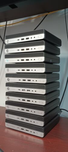 LOT 10) HP EliteDesk 800 G3 DM i5-7500T 8GB DDR4 RAM WIFI/BT, NO SSD/OS/AC #95