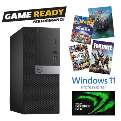 GAMING Dell intel  i5 Desktop Computer NVIDIA GTX745 up to 32GB RAM 2TB SSD W11P