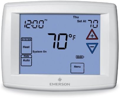 Emerson 1F97-1277 Touchscreen 7-Day Programmable Thermostat for Single-Stage and Heat Pump Systems by Emerson Thermostats