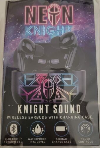 Neon Knight NKTWS Low Latency Wireless Bluetooth(R) Gaming Earbuds 300 Hours NEW