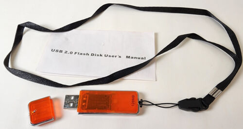 DOMINICAN UNIVERSITY Orange Clear 128MB USB Pen Drive Storage Device 2.0 Used