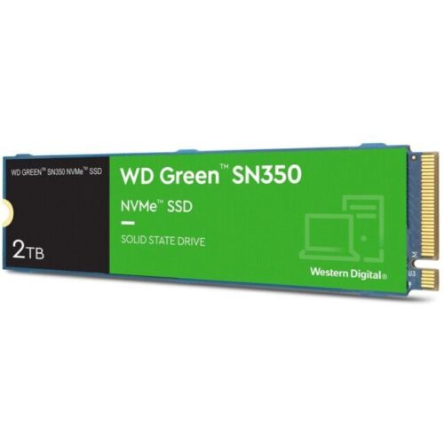 WD Green SN350 2TB M.2 PCIe NVMe SSD – Black/Green (WDS200T3G0C)