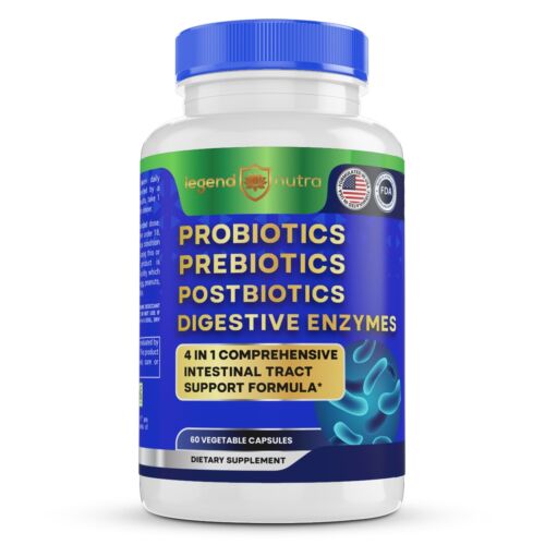 Probiotics + Prebiotics + Postbiotics + Digestive Enzymes = 4 in 1 Supplement