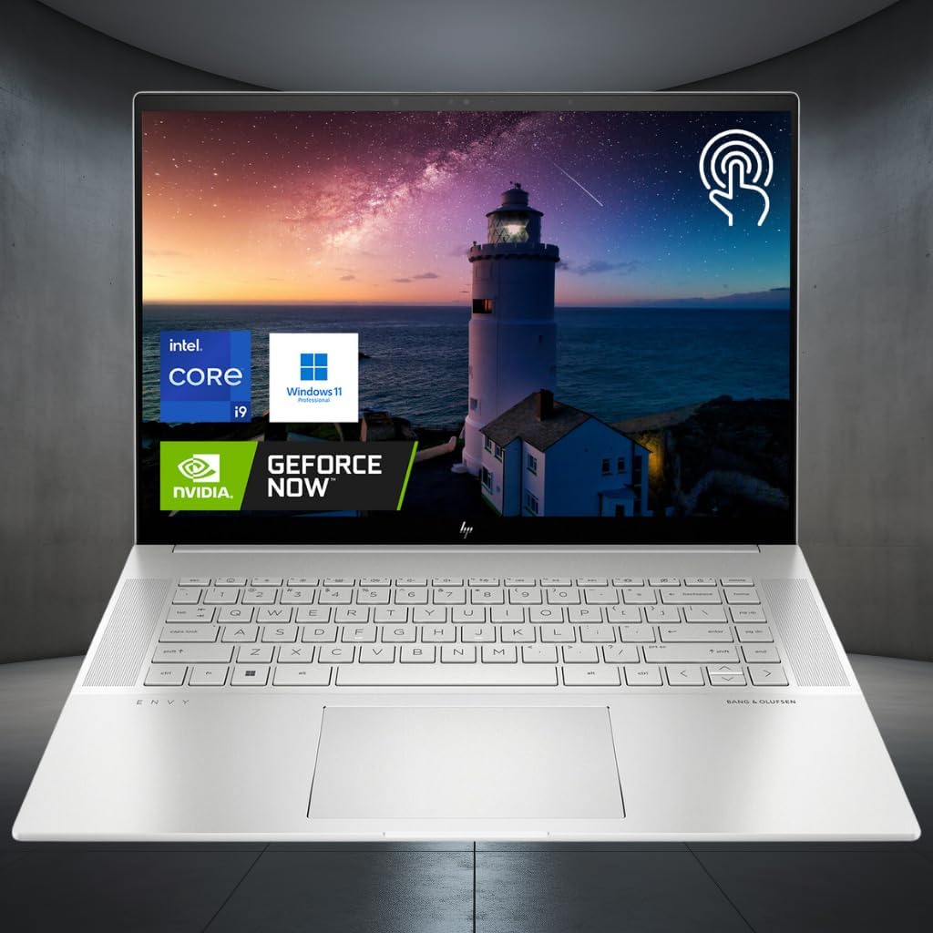 HP 2023 Latest Envy Laptop, 16″ WQXGA 120Hz Touchscreen, 13th Gen Intel Core i9-13900H, NVIDIA RTX 4060, 64GB DDR5 RAM, 2TB SSD, Webcam, Wi-Fi 6, Backlit KB, HDMI, Windows 11 Pro