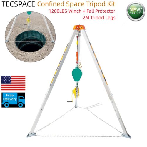 Ginkman Adjustable 6.5 Feet Legs Confined Space Tripod Kit with 1200LBS Winch