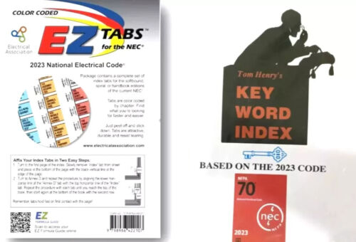 Key Word Index with 2023 NEC EZ INDEX Tabs Color Coded New Stock Fast Shipping