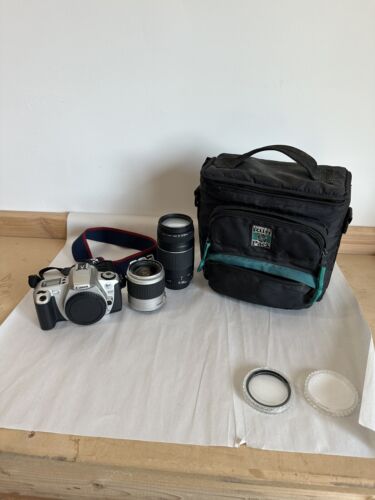 Canon EOS Rebel 2000 Camera w/ 28mm-90mm & 75-300mm Lens Bundle