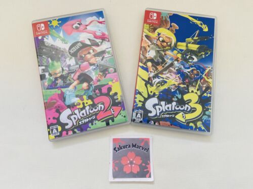 Nintendo Switch Splatoon 2 3 Series Japanese Video Games w/Box Japan Used Tested