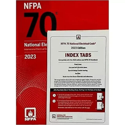 2023 Nec NFPA70 National Electrical Code with 2023 Paperback with Index Tabs