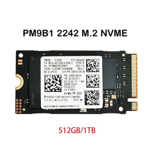 Samsung PM9B1 512GB 1TB M.2 2242 NVMe PCIe Gen 4×4 SSD For Dell HP Lenovo Laptop