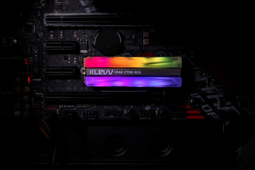 Klevv CRAS C700 RGB 480GB M.2 NVMe PCIe SSD – High-Speed, Customizable RGB Light