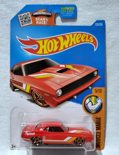 70 Plymouth AAR Cuda #125 Red Hot Wheels Muscle Mania 1:64 Scale