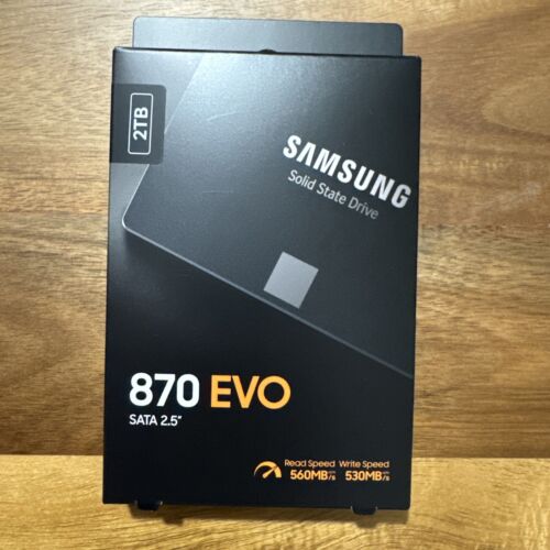 Samsung 870 EVO Series 2TB SATA 2.5″ Internal SSD MZ-77E2T0B/AM New Sealed