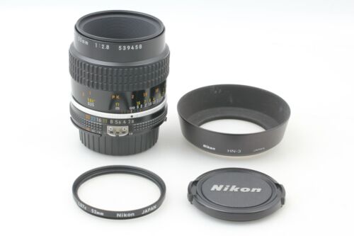 【Near MINT w/ Hood HN-3】 Nikon Ai-s Micro 55mm f2.8 Macro Ais F Mount Lens JAPAN