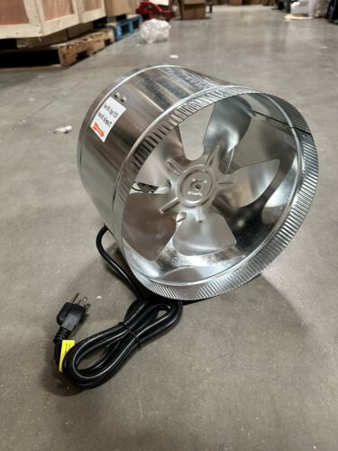 10” In-Line Duct Fan 1100 CFM Booster  Intake Exhaust Ventilation Cooling Fan