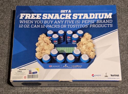 Super Bowl XLIX Pepsi Tostitos Snack Stadium Serving Tray Food Drink Platter NOS