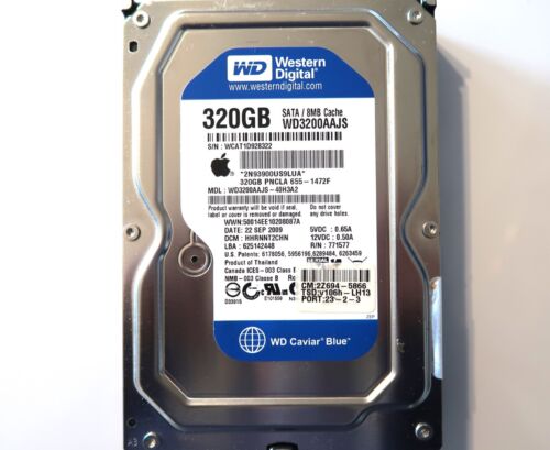 WD WD3200AAJS-40H3A2 HHRNNT2CHN (WCAT) Thailand 3.5″ 320gb Sata HDD 22SEP2009