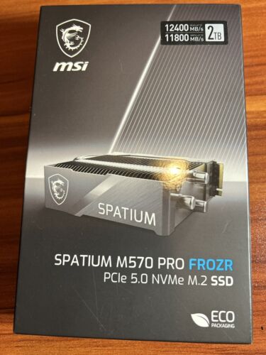 MSI Gaming SPATIUM M570 PRO PCIe 5.0 NVMe M.2 2TB FROZR Internal SSD