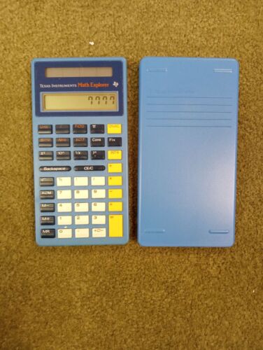 1988 Vintage TI Texas Instruments Math Explorer Calculator w/Cover & CARD TESTED