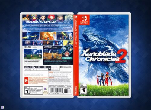 Xenoblade Chronicles 2 Cover Art: Replacement Insert & Case for Nintendo Switch