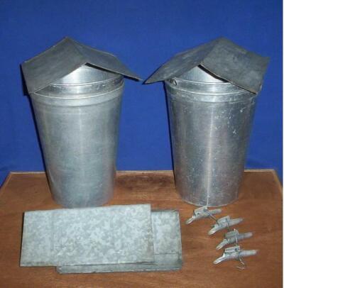 4 MAPLE SYRUP Aluminum Sap Buckets + 4 Lids COVERS + 4 TAPS Spiles Spouts