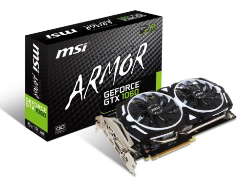 MSI Gaming GeForce GTX 1060 6GB GDRR5 192-BIT Hdcp VR OC GTX 1060 Armor 6G