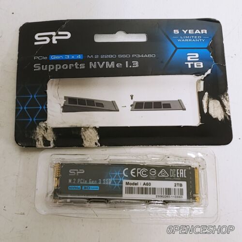 Silicon Power 2TB Nvme M.2 Pcie Gen3X4 2280 SSD Solid State Drive P34A60