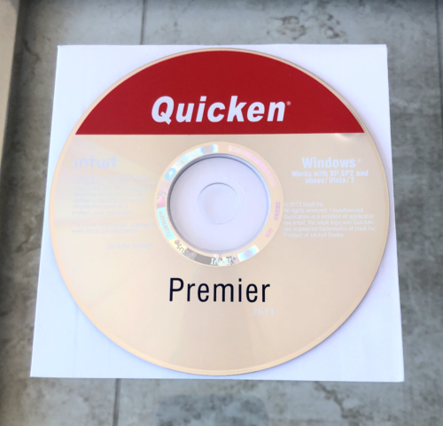 Intuit Quicken Premier 2013 For Windows XP/SP2 & Above/Vista/7/8 NOT 10 or 11