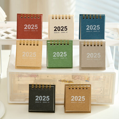 Mini 2025 Calendar Desk Stand Up Calendar Monthly To View Planner Decor-Record