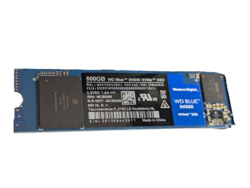 Western Digital Blue SN550 NVMe 500GB, Internal M.2 2280 (WDS500G2B0C) Solid…