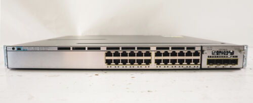 Cisco WS-C3750X-24P-S V04 24 Gigabit PoE+ Ports W/Module C3KX-NM-1G