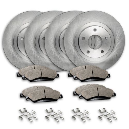 Front & Rear Brake Rotors + Ceramic Pads for 2011-2015 VW Jetta