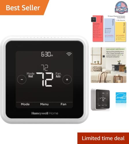 WiFi Smart Thermostat – 7 Day Programmable, Alexa Ready, Geofencing Technology