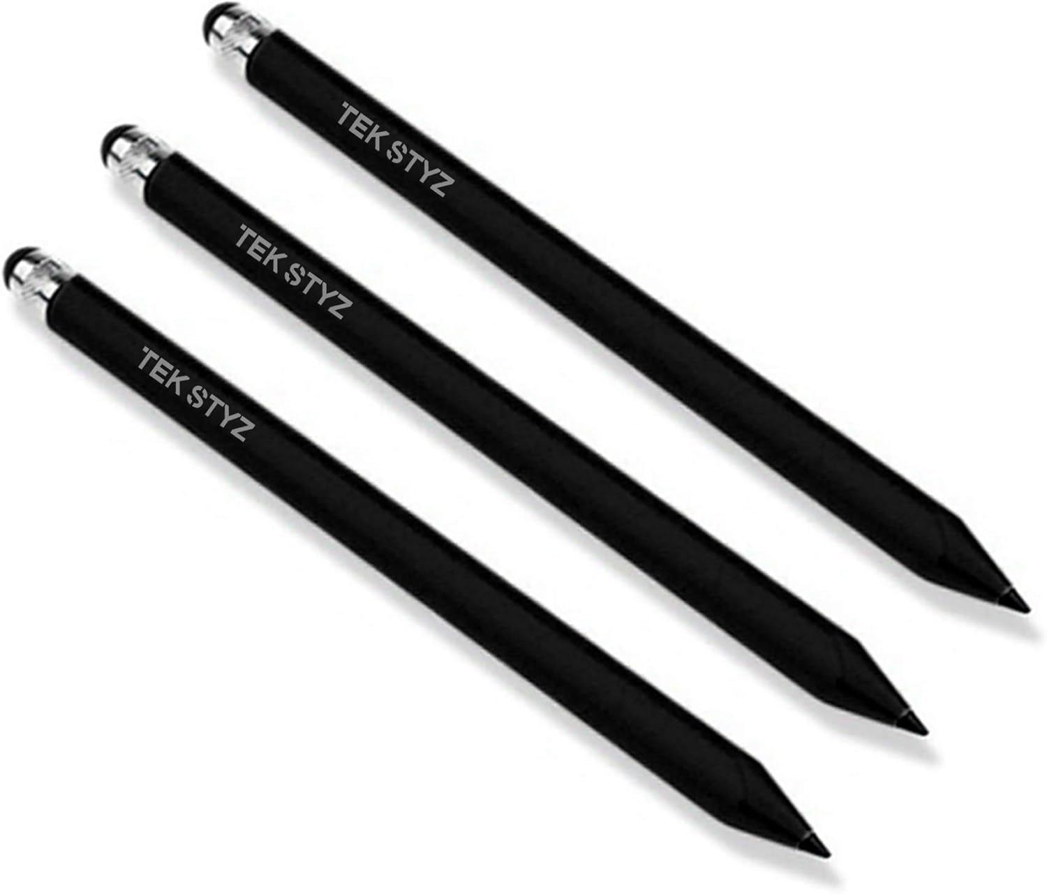 Pro Stylus Capacitive Pen Upgraded Works for Huawei SNE-LX1 with Custom High Precision Touch Full Size 3 Pack! (Black)