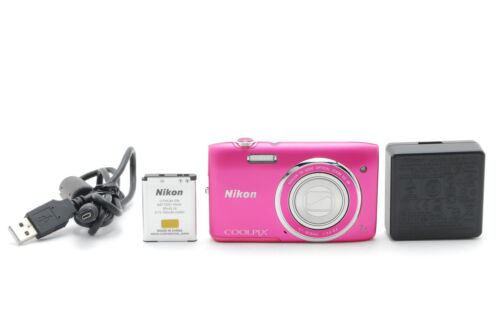 [MINT] Nikon COOLPIX S3500 Pink 20.0MP Digital Camera w/Batterycharge From Japan