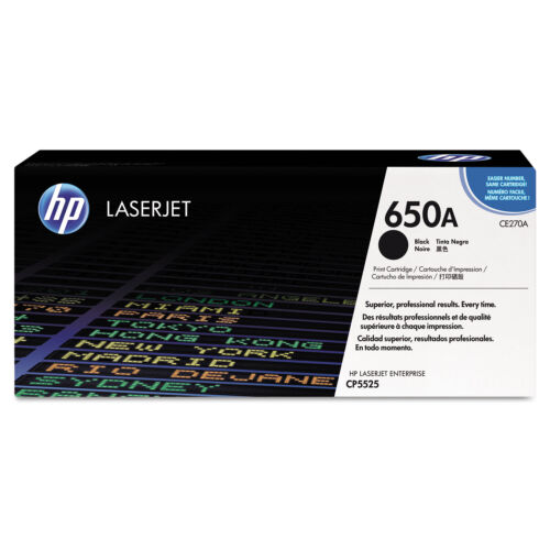 HP Inc. HP 650A (CE270A) Black Original LaserJet Toner Cartridge