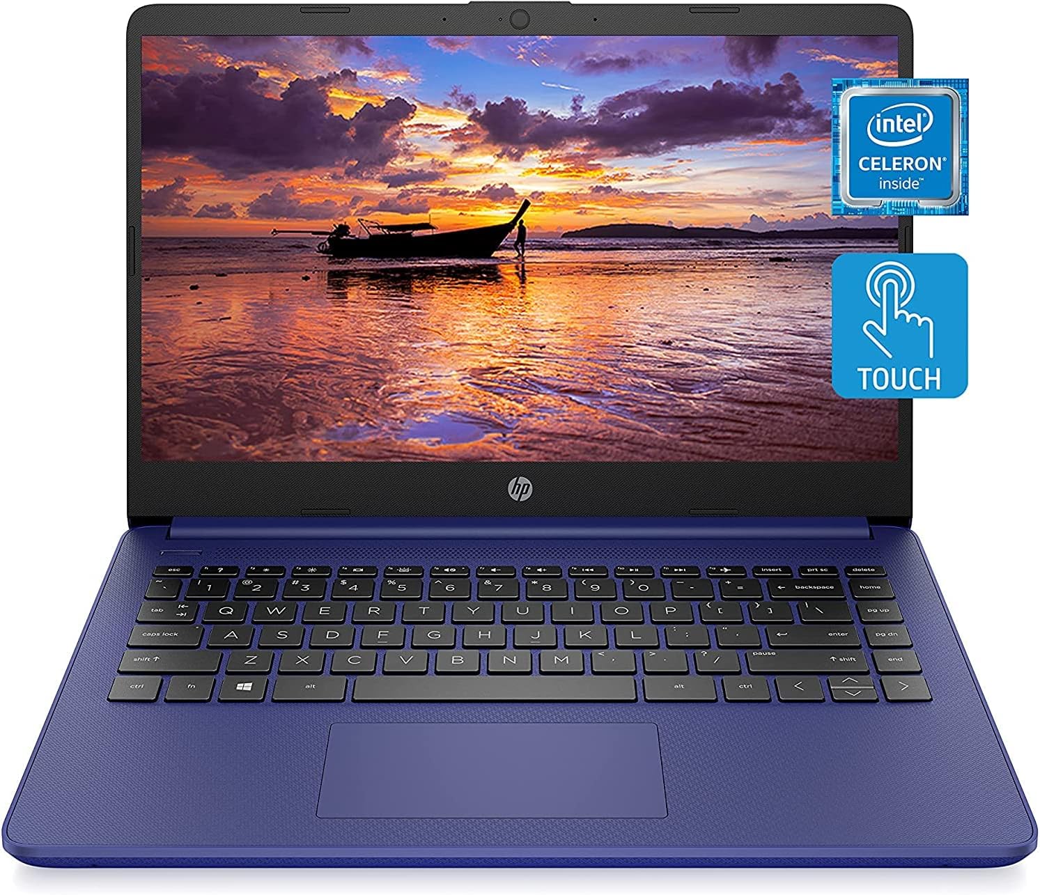 HP Stream 14inch HD Touchscreen Display, Intel Celeron N4020 Dual-Core Processor, 4GB DDR4 Memory, 128GB Storage(64GB eMMC+64GB Card),Webcam,1-Year Microsoft 365, Win10, Indigo Blue, TGCD Bundle