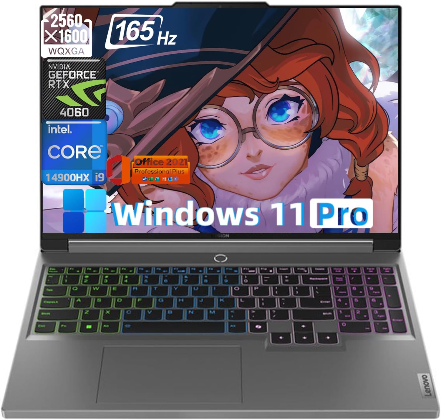 Lenovo Legion 5i 16″ Gaming Laptop – Intel Core i9-14900HX, 165Hz FHD, GeForce RTX 4060, 32GB DDR5 RAM|2TB SSD, Backlit Keyboard, Win11 Pro, Office 2021 – w/Hoouwrd Accessories