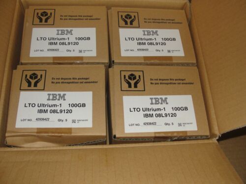 20X Sealed Total Storage LTO Ultrium 1 100GB/200GB DATA Cartridge IBM 08L9120