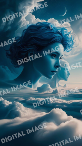 Digital Art of Dreamlike Cloud World  Hyper-Realistic Surreal Photo Illustration