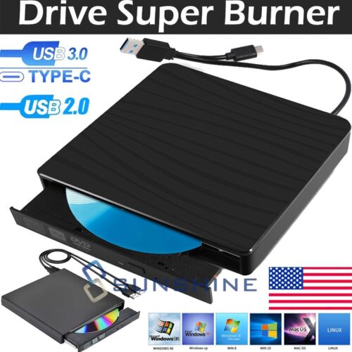 USB-C Superdrive External DVD/CD Reader and DVD/CD Burner for Apple-MacBook