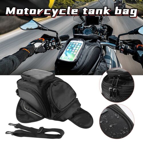 Motorcycle Phone Holder Storage Oil Fuel Tank Bag Magnetic Motorbike Saddlebag