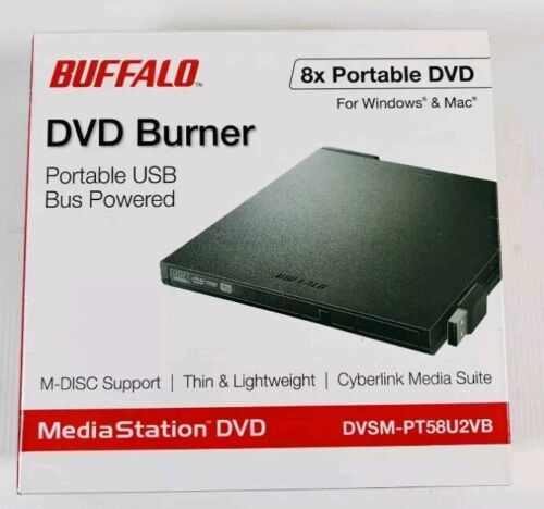 BUFFALO MediaStation DVSM-PT58U2VB Portable DVD Writer – Disk drive