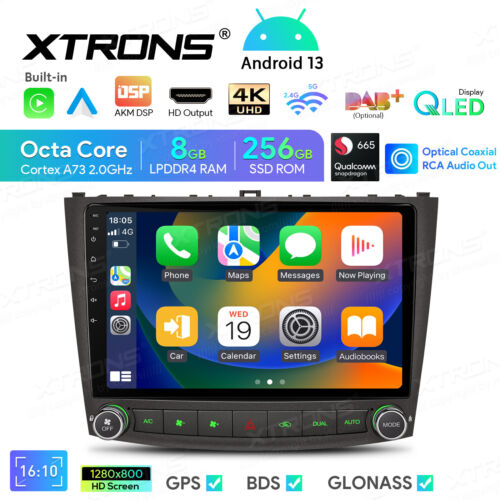 10.1″ 4G LTE Android 8-Core 256G Car GPS Stereo Radio For Lexus IS200/250/300/35