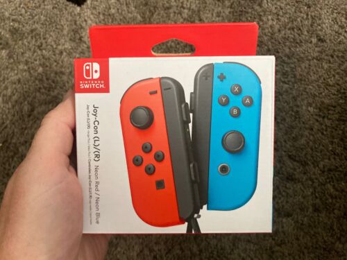 Joy-Con Pair Neon Red and Neon Blue Nintendo Switch BRAND NEW!