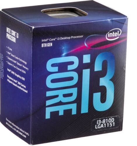 Brand New Intel Core i3-8100 8th Gen CPU 4-Cores Processor LGA1151 3.6GHz 6MB