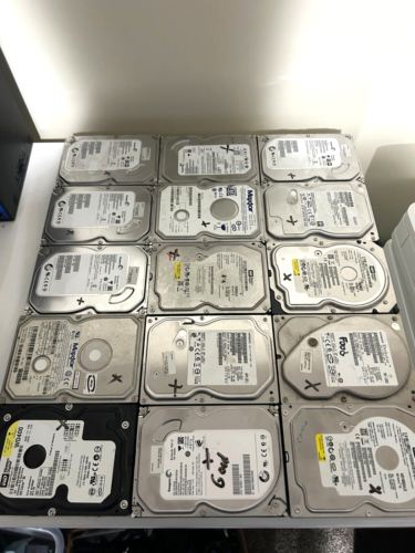 Lot of 15 3.5″  Assorted Sizes and Brands Desktop HDD Hard Drives Used