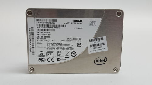 Intel 520 Series SSDSC2BW180A3H 180GB 2.5″ SATA III Solid State Drive